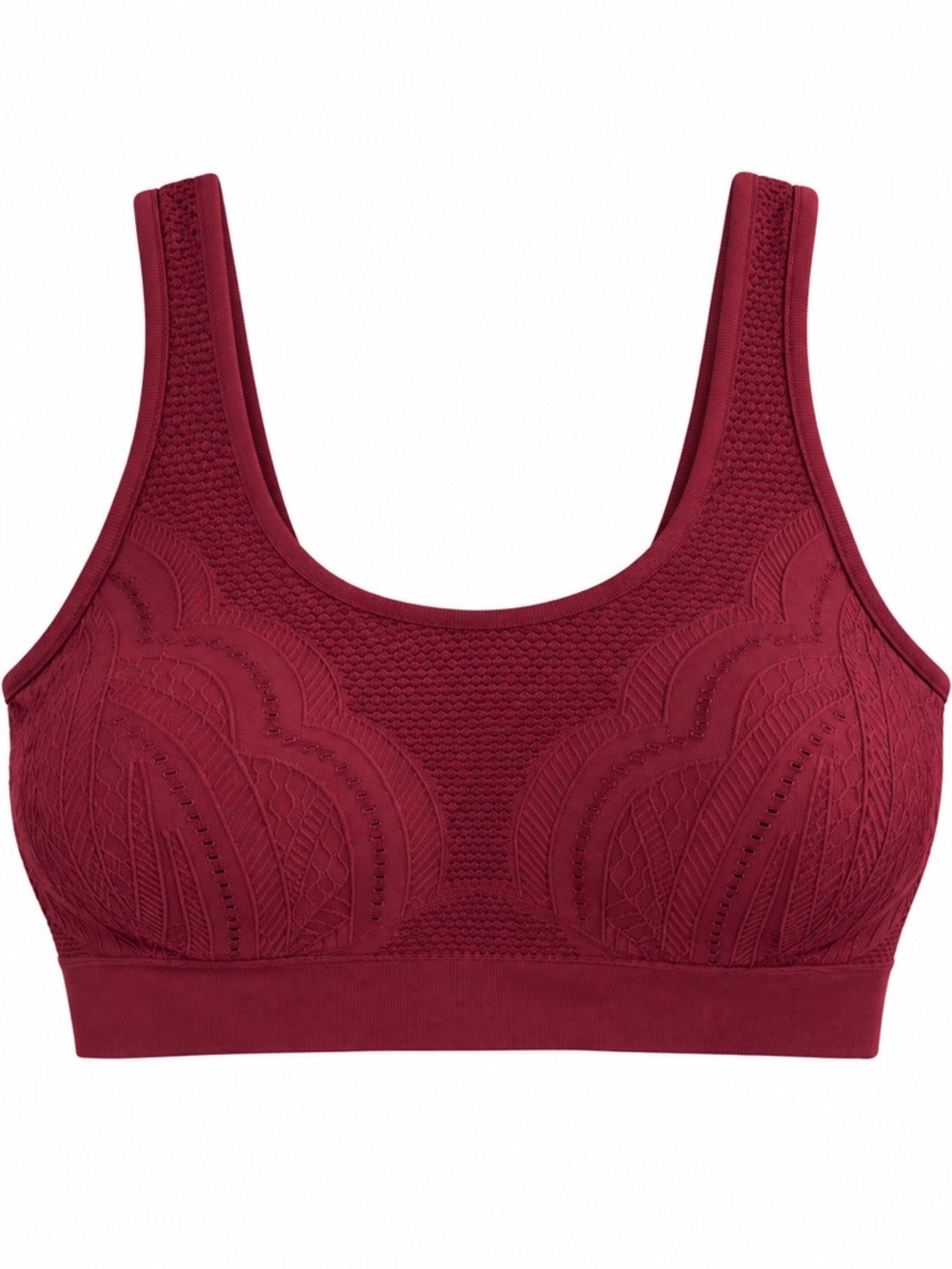 NWOT - Athleta Restore Lace Bra A-C Burgundy Seamless Sports Bra | Size XL